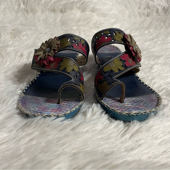 41 L'Artistle Vardi Toe Loop Slide Sandals - Picture 3 of 10